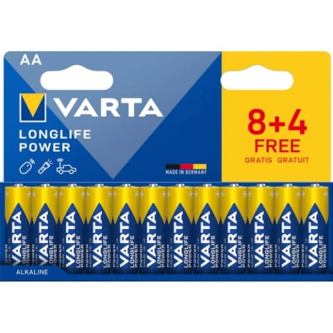 12 pilas AA VARTA Longlife Power