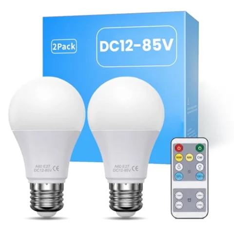 2 bombillas LED E27 TrustWheel con remoto