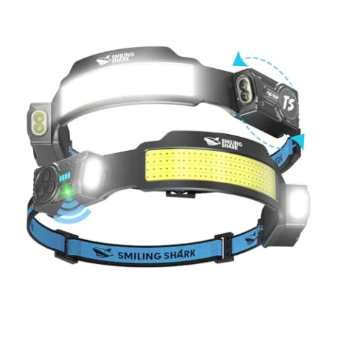 2 linternas frontales Smiling Shark recargables