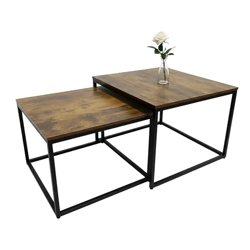 2 mesas auxiliares Relaxdays industriales por 38,75 €