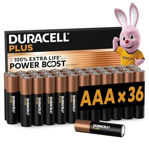 36 pilas Duracell Plus AAA por 32,69 € en Amazon