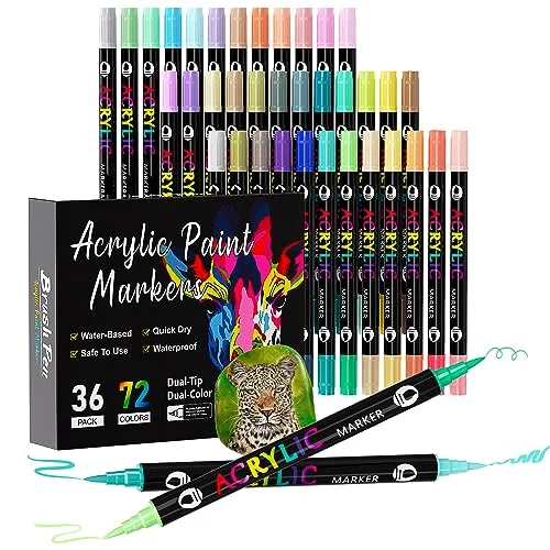 36 rotuladores acrílicos Sonlaryin de doble punta por 14,69 € (-19 %)