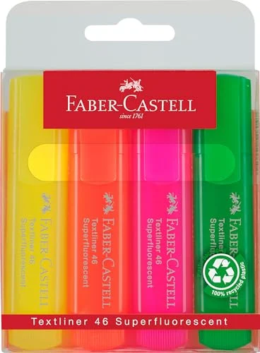 4 marcadores fluorescentes Faber-Castell por 2,09 € (antes 4,60 €)