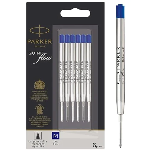 6 recambios Parker QUINKflow azules por 9,99 € (antes 14,29 €)