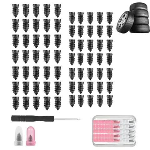 70 Piezas Kit Repara Pinchazos Coche with Screwdriver