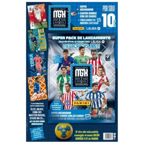 Álbum Megacracks LaLiga 2026-27 con sobres y cartas