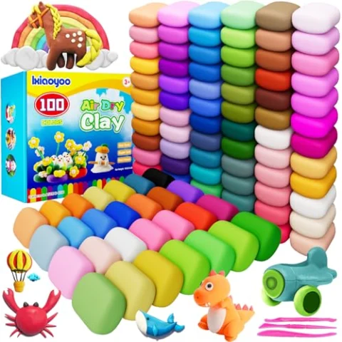 Arcilla de secado al aire Ixiaoyoo con 100 colores