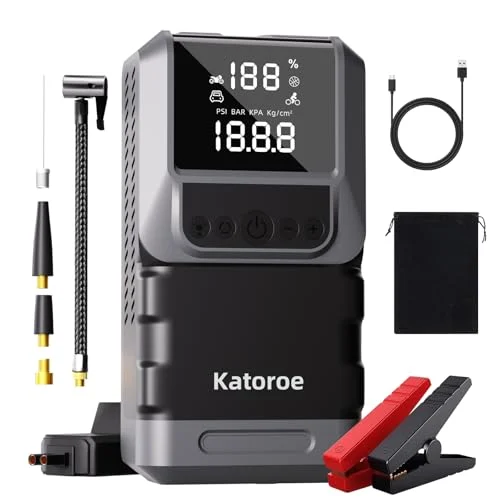 Arrancador de coches 6000A con compresor por 31,68 € (−31 %)
