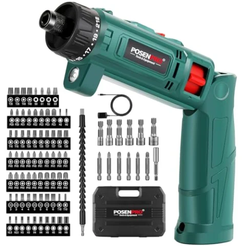 Atornillador POSENPRO 8V con 82 accesorios