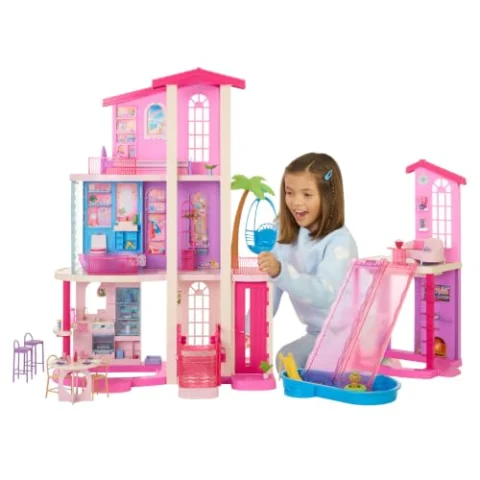 Barbie Dreamhouse con 2 piscinas y 65+ piezas