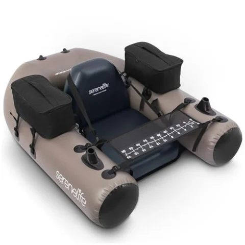 Barca hinchable de pesca SereneLife con asiento ajustable