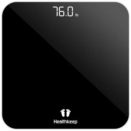 Báscula de baño Healthkeep por 9,02 €: hasta 180 kg y tecnología Step-On