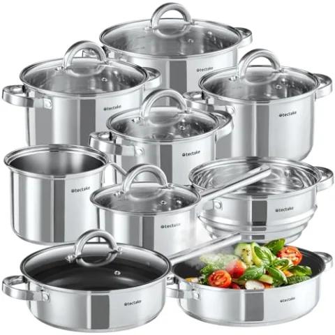 Batería de cocina tectake de 15 piezas