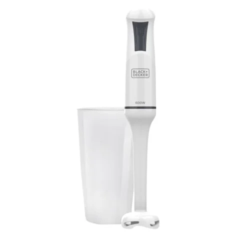 Batidora de mano Black+Decker 600W con vaso