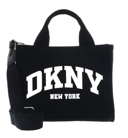 Bolso tote DKNY Hadlee negro/plateado