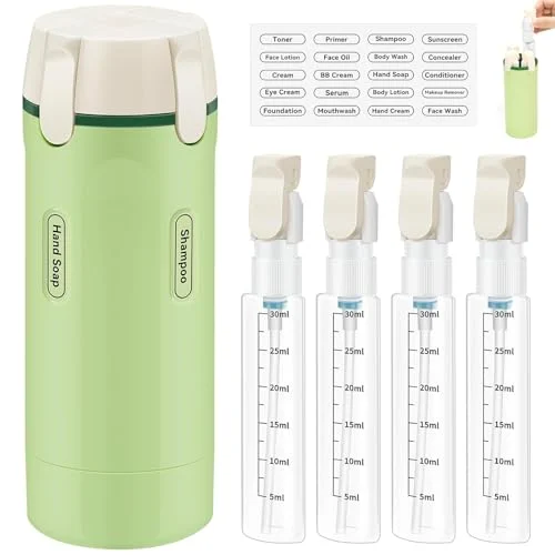Botella dispensadora de viaje 4 en 1 por 14,99 €