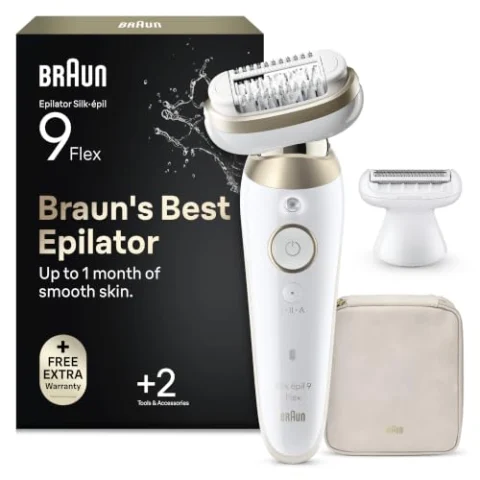 Braun Silk·épil 9 Flex SkinSpa Depiladora Eléctrica Mujer