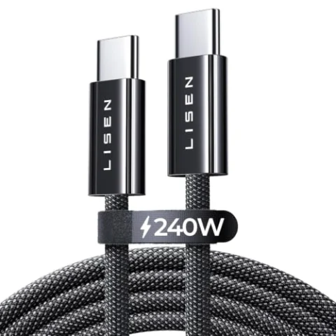 Cable USB-C a USB-C LISEN de 2 m y 240 W