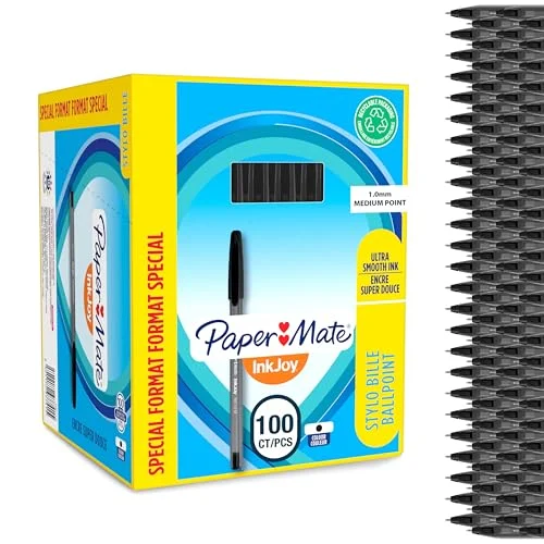 Caja de 100 bolígrafos Paper Mate negros por 19,09 € (−64 %)