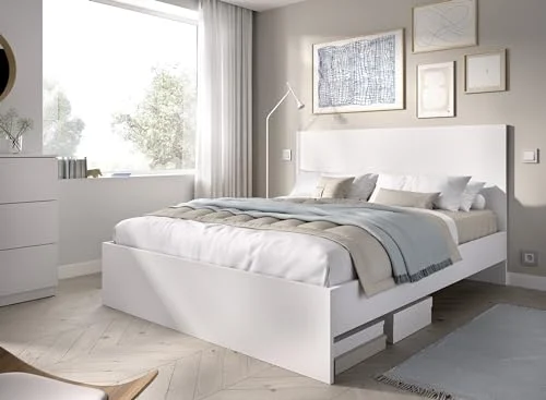 Cama DEKIT LAGO 135/140×190 en blanco por 68,99 € (antes 94,99 €)