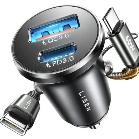 Cargador de coche LISEN 69W con cable