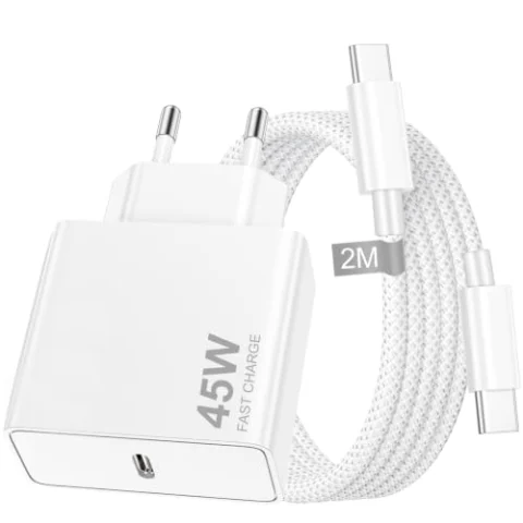 Cargador USB-C Keasen de 45 W con cable de 2 m
