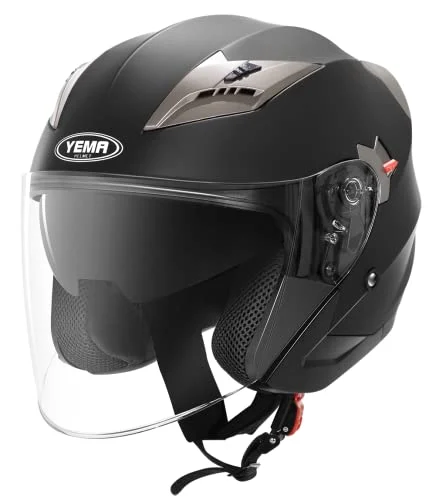 Casco moto jet YEMA YM-627 con doble visera por 57,01 € (-19 %)