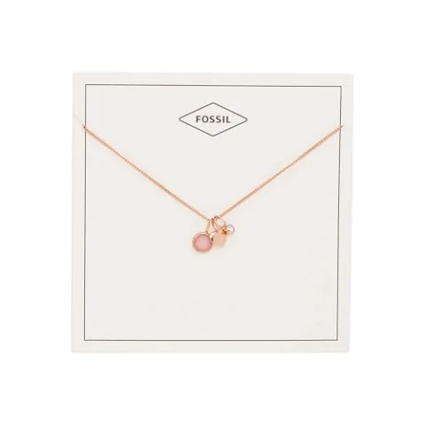 Collar Fossil redondo en acero inoxidable