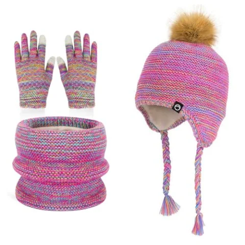 Conjunto QKURT de gorro, bufanda y guantes para niños