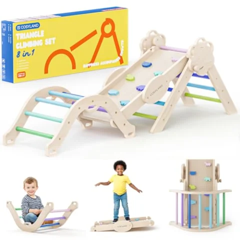 COSYLAND triángulo de escalada Montessori 8 en 1
