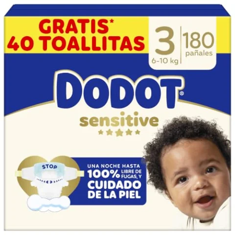 Dodot Sensitive Talla 3, 180 pañales