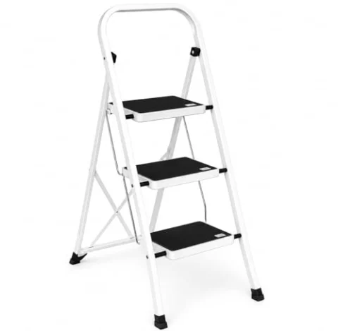 Escalera plegable T-LOVENDO.ES de 3 peldaños