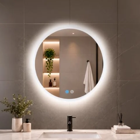 Espejo de baño LED Marctani 60 x 60 cm