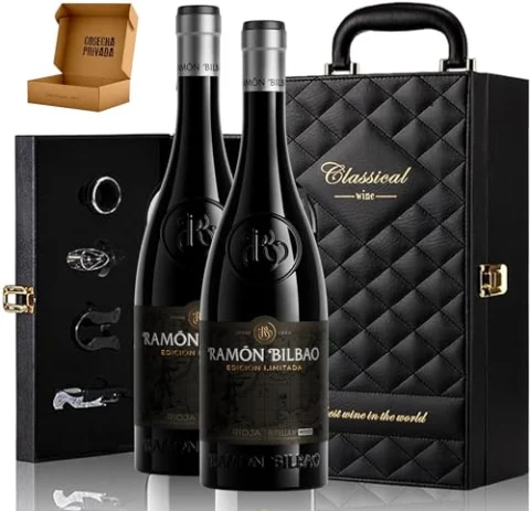 Estuche Ramón Bilbao con 2 botellas y 4 accesorios