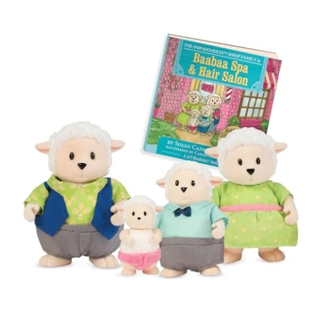 Familia ovina Li’l Woodzeez con cuento