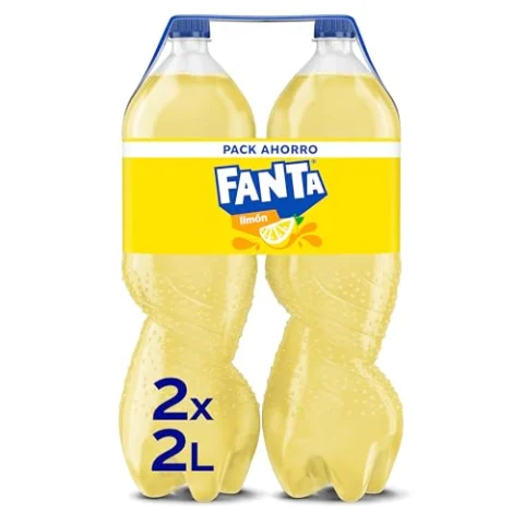 Fanta Limón bajo en calorías, pack 2 x 2 L