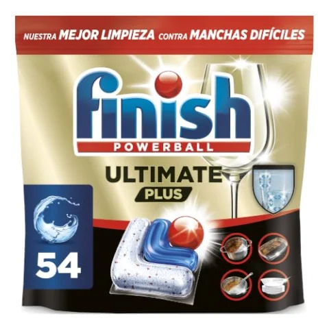 Finish Ultimate Plus Infinity Shine, 54 cápsulas