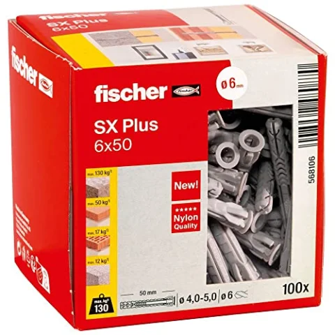 Fischer SX Plus 6×50, caja de 100 tacos