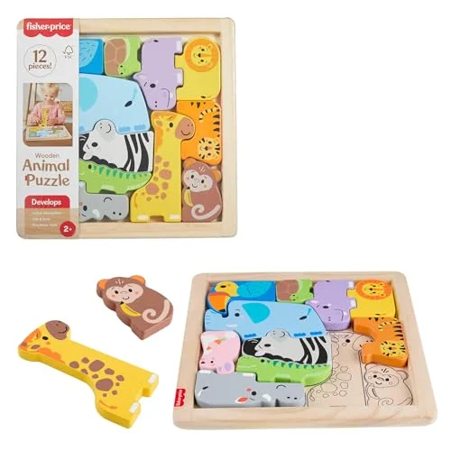 Fisher-Price Puzzle de Animales de Madera por 13,10 € (antes 24,99 €)