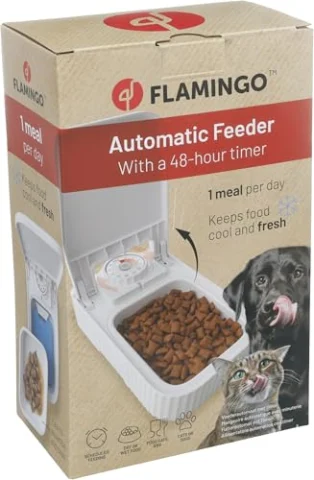Flamingo comedero automático Dozer blanco