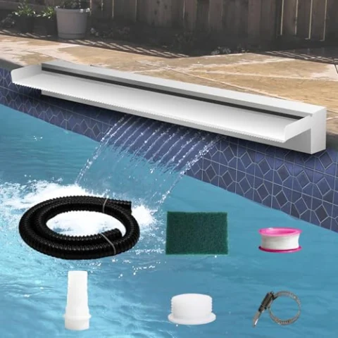 Fuente cascada Weejian de acero inoxidable para piscina