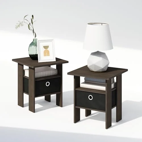 Furinno TIDUR: 2 mesitas de noche por 63,15 € (-5 %)