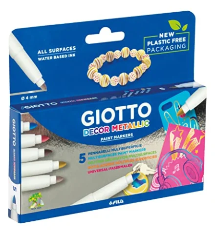Giotto Decor Metallic: 5 rotuladores