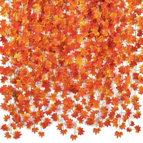 Guirnalda de hojas de arce artificial, 5 piezas por 8,99 €