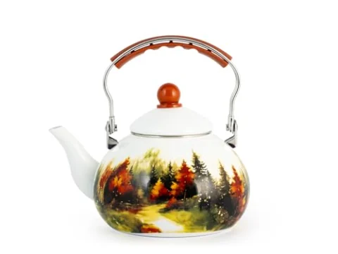 H&H Bollitore Woods de esmalte decorado de 2,5 L