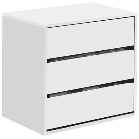 Habitdesign cajonera de 3 cajones en blanco mate