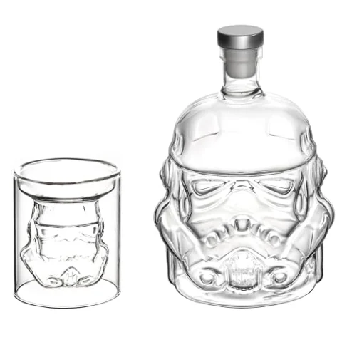Hanseküche decantador de cristal 750 ml con 2 vasos