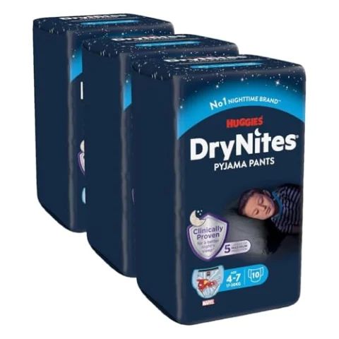 Huggies DryNites para niños 4-7 años, paquete de 3