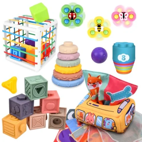 IEEILULU 6 en 1 Juguetes Montessori para bebé