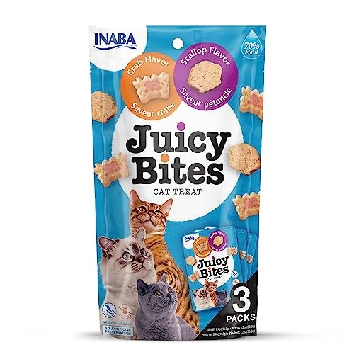 INABA Juicy Bites para gatos sabor cangrejo y vieira por 2,74 € (-25 %)